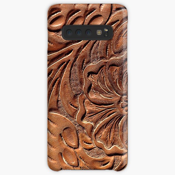 Vintage Worn Tooled Leather Pattern Samsung Galaxy Snap Case