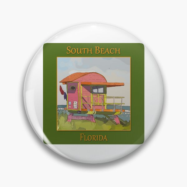 Item preview, Cute Lifeguard tower in South Beach Miami Florida - WelshDesigns designed and sold by welshdesigns.