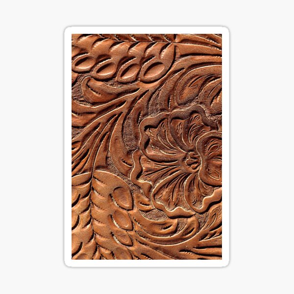 Tooled Leather Stickers Redbubble