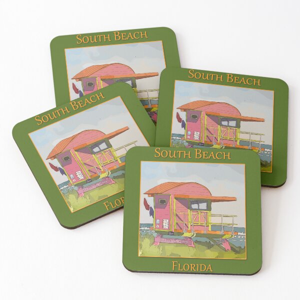 Item preview, Cute Lifeguard tower in South Beach Miami Florida - WelshDesigns designed and sold by welshdesigns.