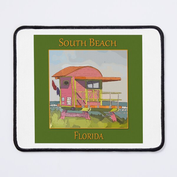 Item preview, Cute Lifeguard tower in South Beach Miami Florida - WelshDesigns designed and sold by welshdesigns.
