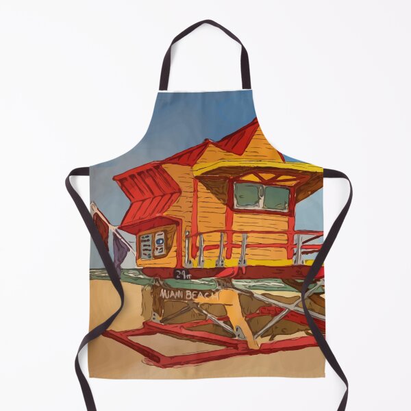 Item preview, Cute lifeguard tower in South Beach Miami Florida - WelshDesigns designed and sold by welshdesigns.