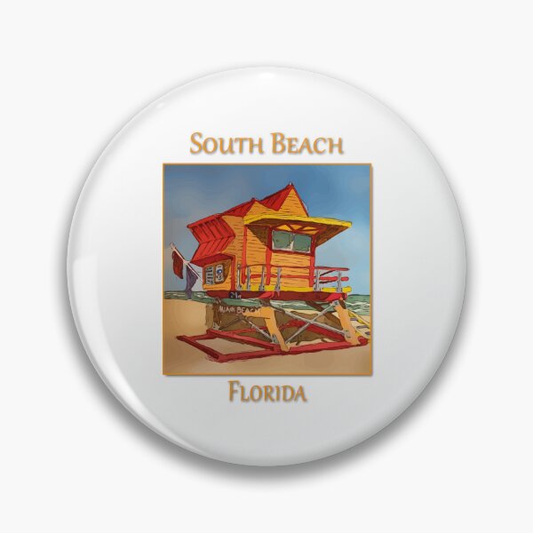 Item preview, Cute Lifeguard tower in South Beach Miami Florida - WelshDesigns designed and sold by welshdesigns.