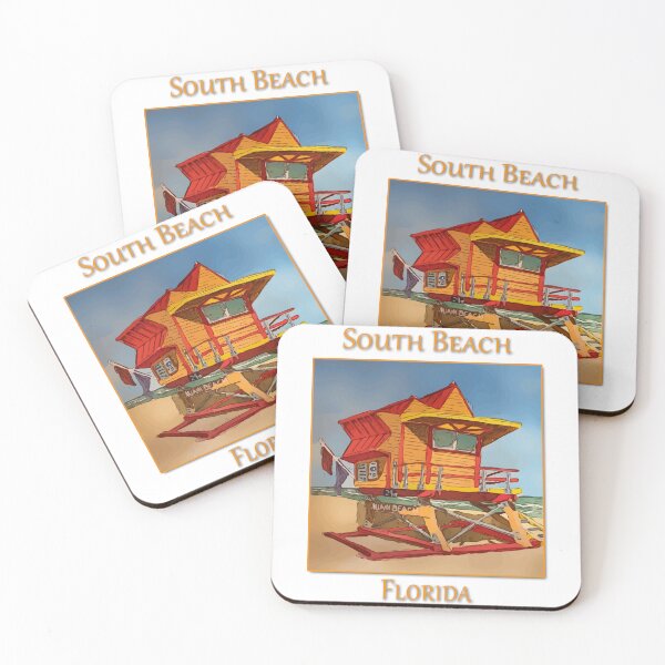 Item preview, Cute Lifeguard tower in South Beach Miami Florida - WelshDesigns designed and sold by welshdesigns.