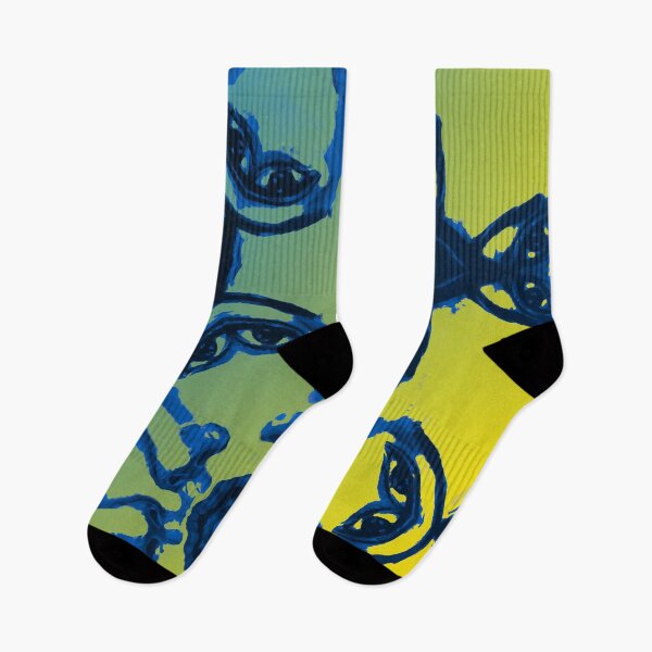 Item preview, Oil painting Hundred Eyes, gradient blue to yellow designed and sold by Zanimations.