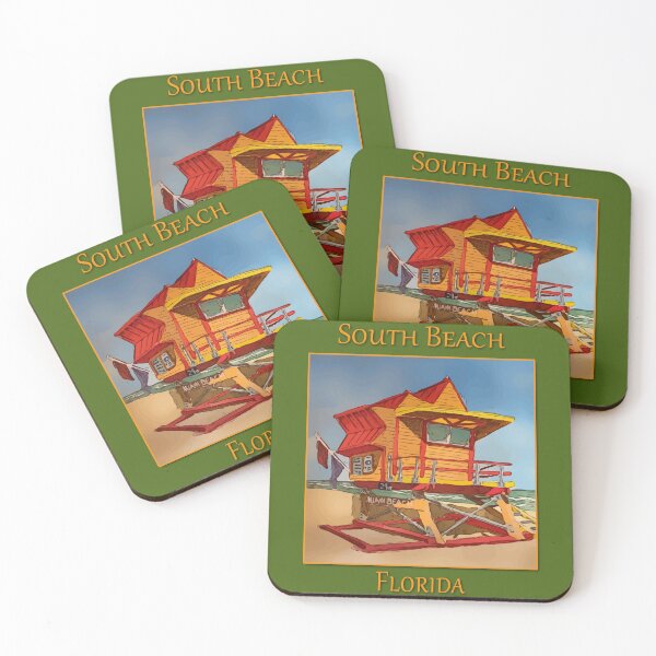 Item preview, Cute Lifeguard tower in South Beach Miami Florida - WelshDesigns designed and sold by welshdesigns.