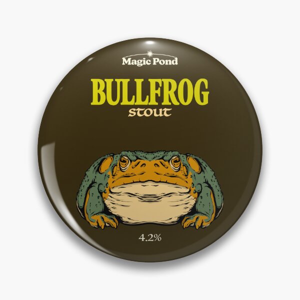 Artikelvorschau, Bullfrog Stout Magic Pond Brewery entworfen und verkauft von wozzobstudios.