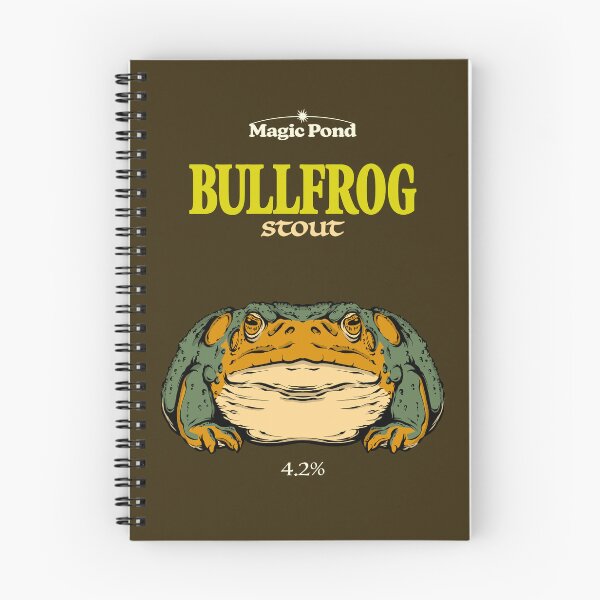 Artikelvorschau, Bullfrog Stout Magic Pond Brewery entworfen und verkauft von wozzobstudios.