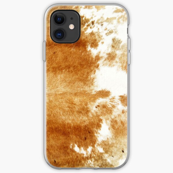 Golden Brown Cow Hide iPhone Soft Case