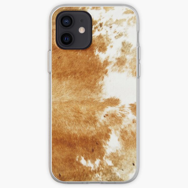 Golden Brown Cow Hide iPhone Soft Case