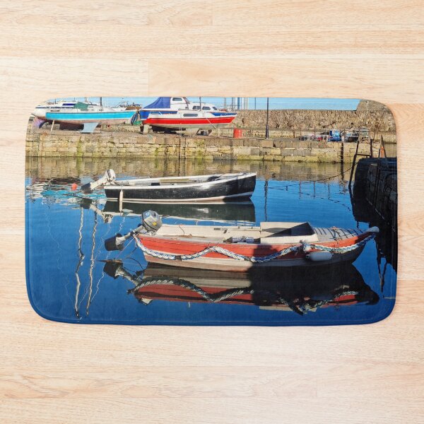Item preview, Red boats in a harbour designed and sold by S-and-W-4ever.
