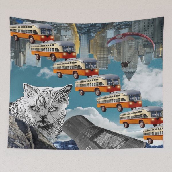 Item preview, Surreal cat portrait designed and sold by Cyberomiz.