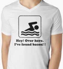 Hey Over Here I Found Bacon Men's V-Neck T-Shirt