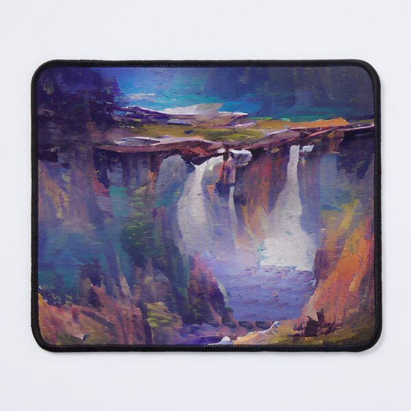 Item preview, Impressionism Landscape Painting of Waterfalls designed and sold by CattlettArt.