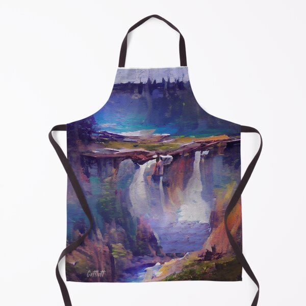 Item preview, Impressionism Landscape Painting of Waterfalls designed and sold by CattlettArt.