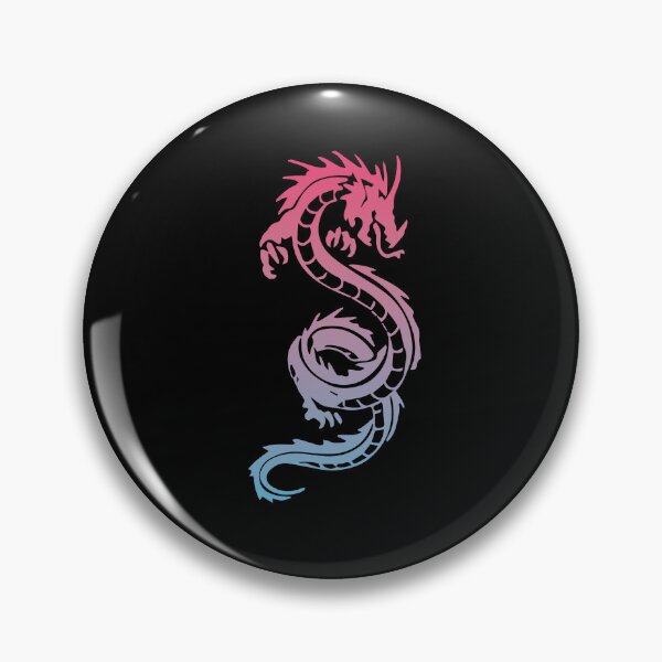 Item preview, Dragon in pink and blue color gradient designed and sold by Cute--Animals.
