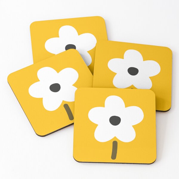 Item preview, White Flower in Yellow by Suzie London designed and sold by SuzieLondon.