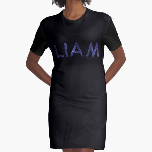 LIAM Name I - My name is LIAM - typography name - Galaxy Vibe Graphic T-Shirt Dress