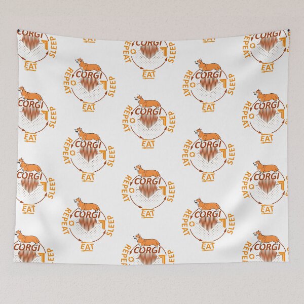 Item preview, Eat sleep	 corgi Repeat shirt designed and sold by bestdesign4u.
