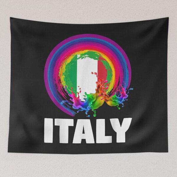 Aperçu de l'œuvre Italie LGBT Gay Pride Rainbow Flag créée et vendue par IEatSwans.