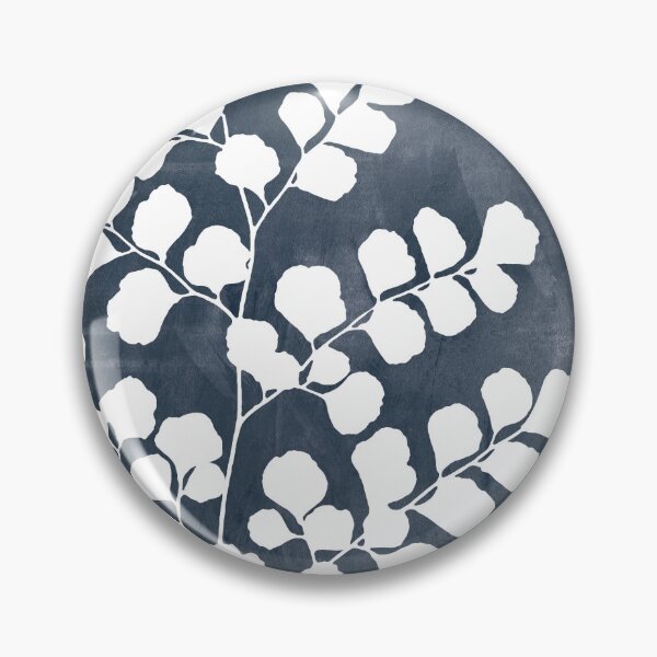Item preview, Fern Leaf in Navy Blue designed and sold by ArticraftShop.