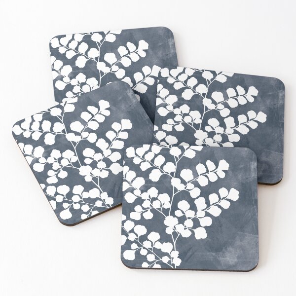 Item preview, Fern Leaf in Navy Blue designed and sold by ArticraftShop.
