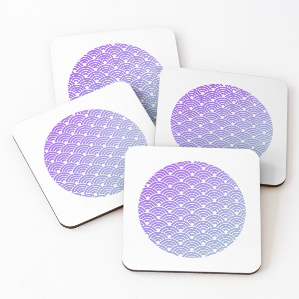 Item preview, Seigaiha Pattern in Purple Blue Gradient designed and sold by Takeda-art.