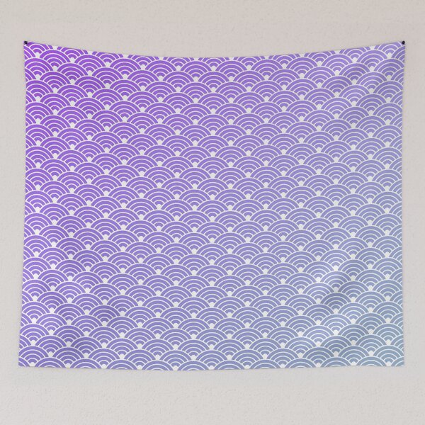 Item preview, Seigaiha Pattern in Purple Blue Gradient designed and sold by Takeda-art.