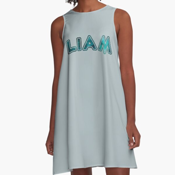 LIAM Name II - My name is LIAM - typography name - Galaxy Vibe A-Line Dress