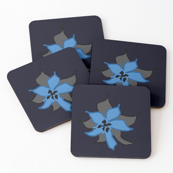 Item preview, black and blue flower sketch designed and sold by DianeBP.