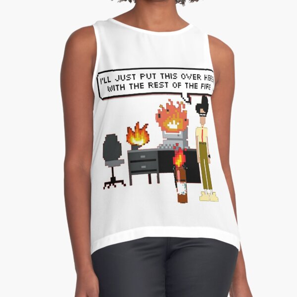 I.T. Crowd- Fire 8-Bit Sleeveless Top