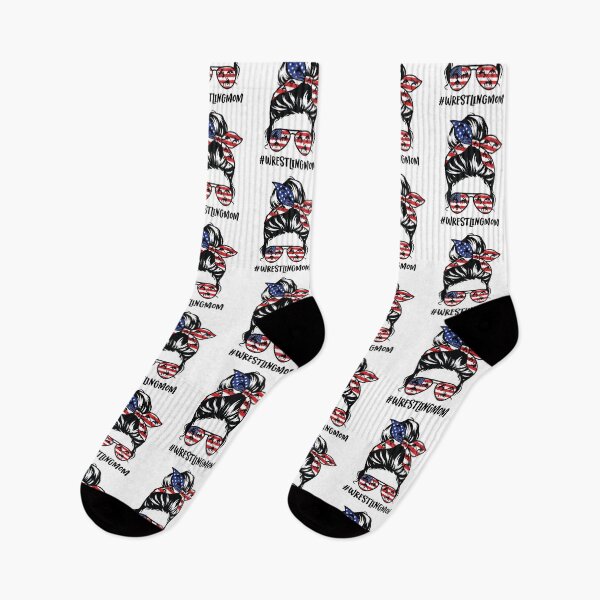 Item preview, Wrestling Mom Messy Bun America Flag Wrestlers Sports designed and sold by clothesy7.
