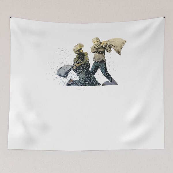 Item preview, Vintage Style Arts Banksy Pillow The Best Fight Cool Photographic designed and sold by NavarRotranShop.