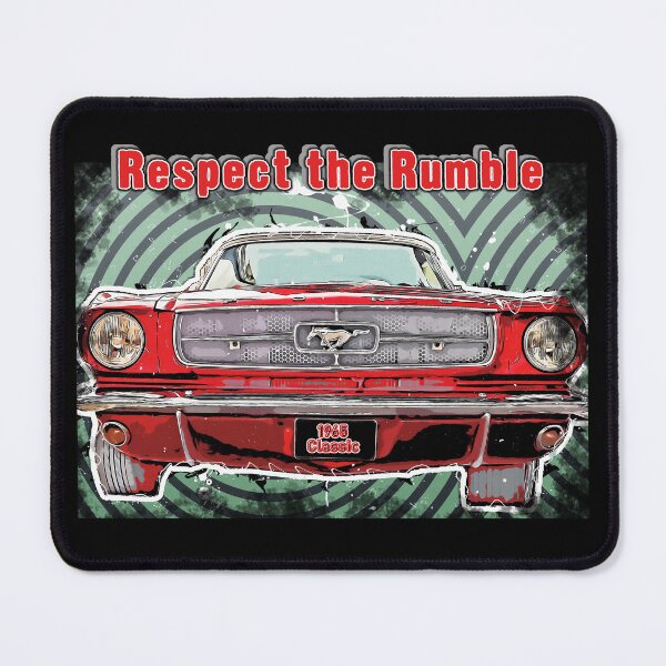 Item preview, Mustang 1965 classic, Respect the Rumble Mustang, red car, classic car designed and sold by IslandGirlArt.