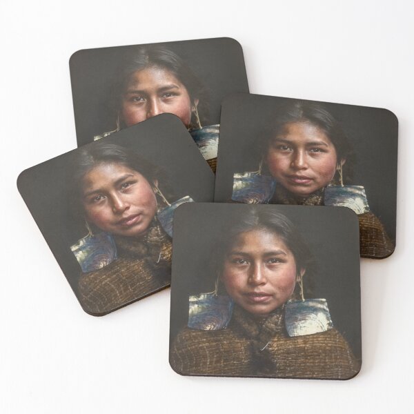 Item preview, Tsawataineuk girl, of the Kwakwakaʼwakw people of the Northwest Coast, ca. 1914 designed and sold by Sanna Dullaway.