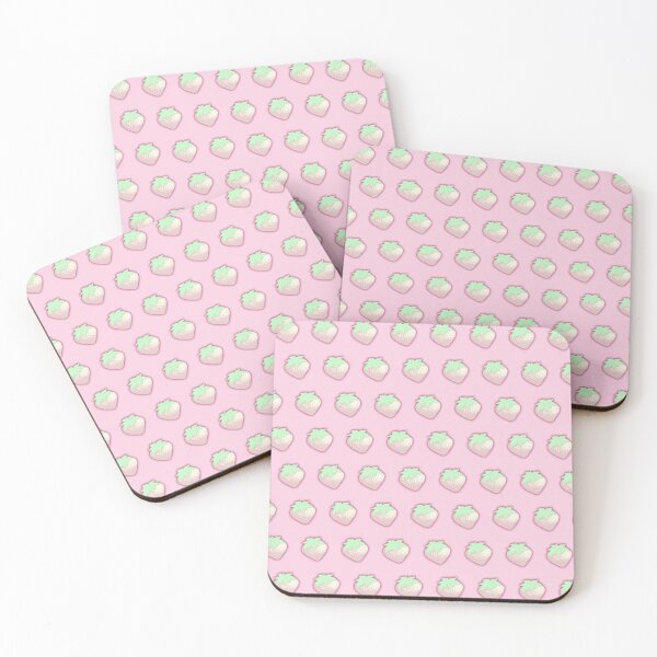 Item preview, Metallic Pink Strawberries pink background designed and sold by HoorayDesigns.