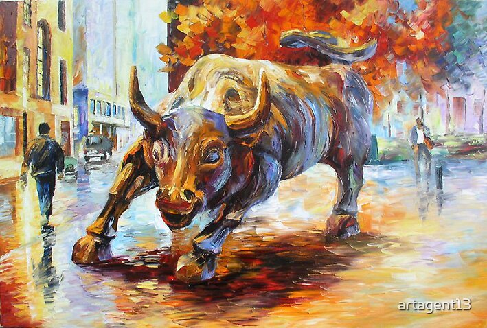 Wall Street Bull Art wall street bulldaniel wall"artagent13 | redbubble Wall Street Bull Art wall street bulldaniel wall"artagent13 | redbubble