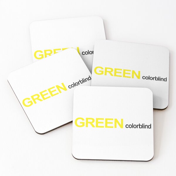 Item preview, green yellow colorblind design designed and sold by HEFTALICA.