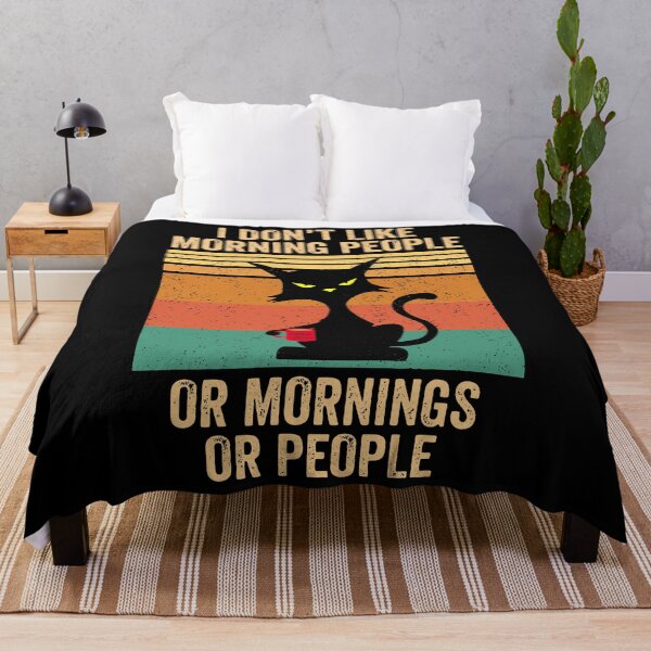 Item preview, I Don't Like Morning People Coffee Cat designed and sold by GeneTonia0307.