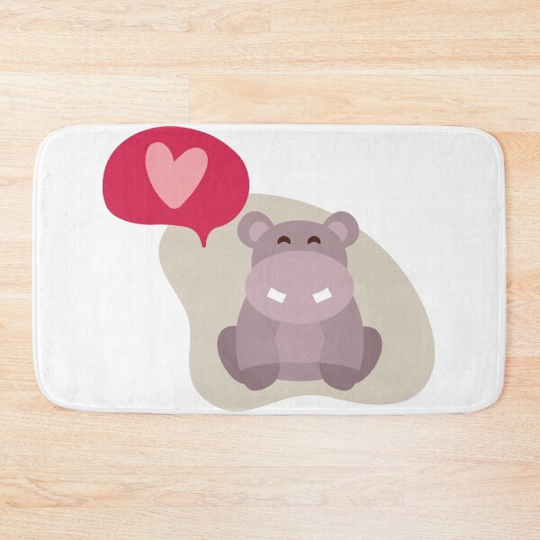 Item preview, I Really Like Hippos. Cute hippo with a heart. designed and sold by SpringPetals.