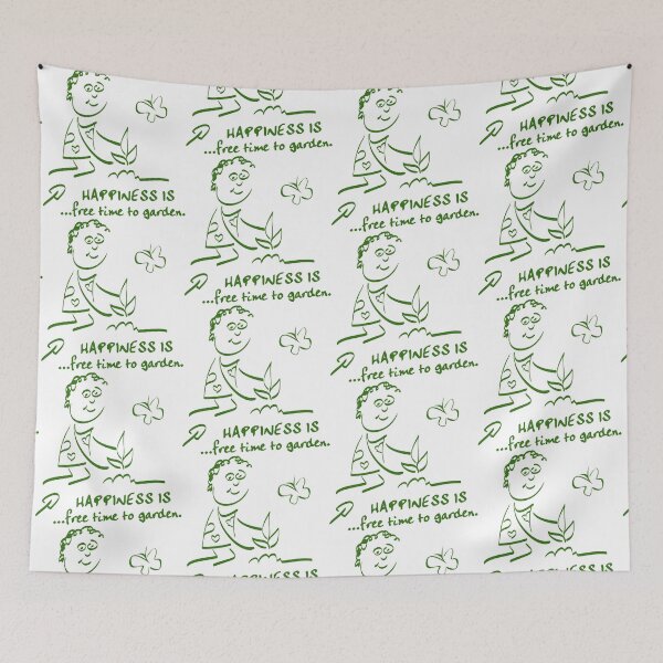Item preview, Happiness is free time to garden designed and sold by etraveler.