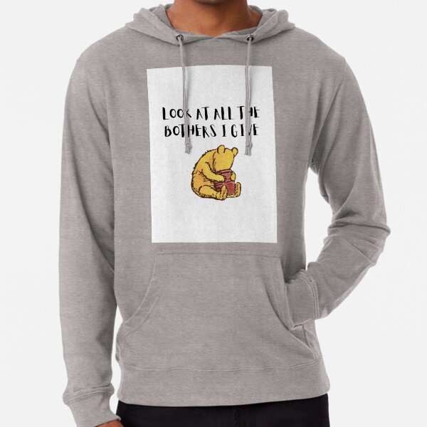 Totally Unbothered Pooh Bear Lightweight Hoodie