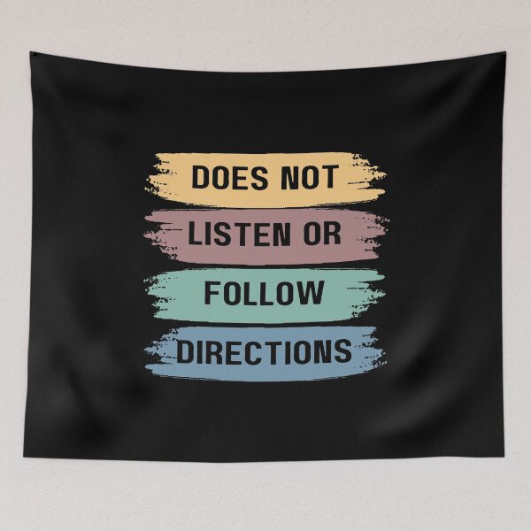 Item preview, No escucha ni sigue instrucciones - cita sarcástica designed and sold by rmpk101.