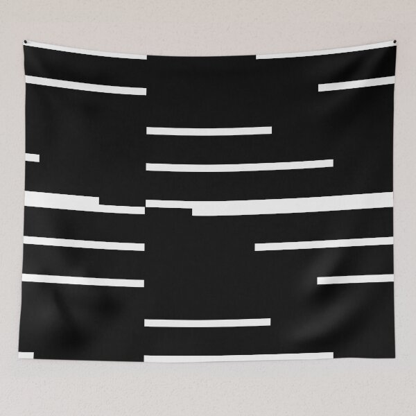 Item preview, Upper and lower side triple lines illustration in black and white background designed and sold by Giree07.