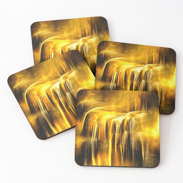 Item preview, Golden Waterfall 02 Flowing Water designed and sold by mhfoto.