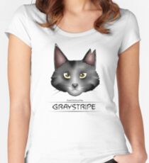 WarriorCats - Graustreif Tailliertes Rundhals-Shirt