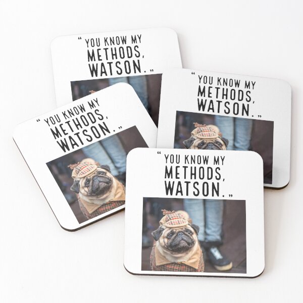 Item preview, Sherlock Holmes Watson Cute Dog Pug designed and sold by StreetHypeStore.