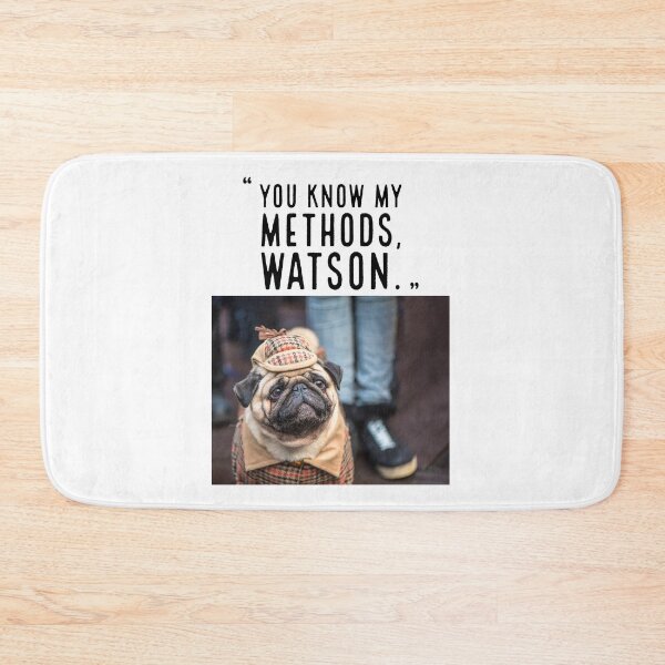 Item preview, Sherlock Holmes Watson Cute Dog Pug designed and sold by StreetHypeStore.