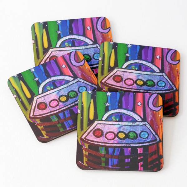 Item preview, Neon Rainbow UFO artwork designed and sold by A. R.  Knowles.