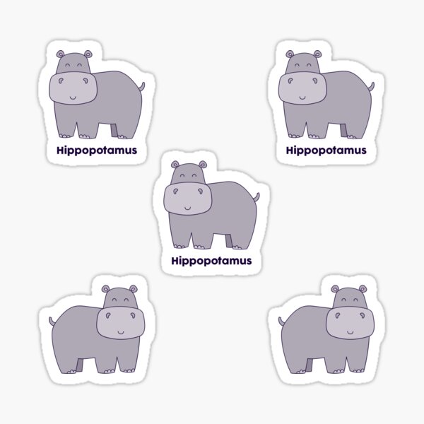 Hippo rigolo hippo animal afrique humour rire' Autocollant